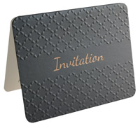 invitations embossed (4pkts) - black