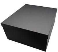 gift box base-lid large gift (3pcs) - black linen