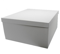gift box base-lid large gift (3pcs) - white linen