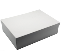gift box base-lid small shirt (3pcs) - white linen