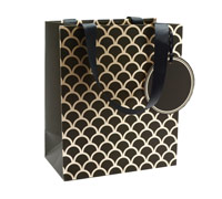 gift bag - medium - upscale - black/gold