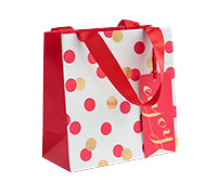 gift bag - small - confetti red/gold