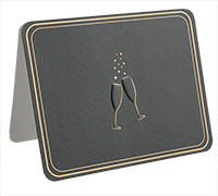 celebration cards - embossed - black/gold