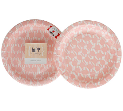 plates 18cm / 7inch - sweet pink honeycomb