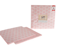 napkins reversible 3ply - pink honeycomb/dot
