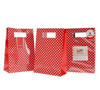 party bags & seals - red polkadot