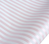 roll wrap - 5m pearlised stripe pink/white - pack