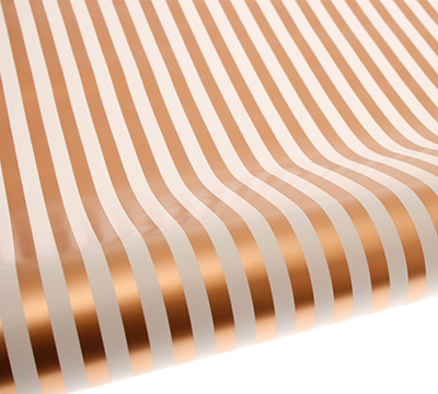 roll wrap - 5m gold stripe - pack