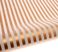 roll wrap - 5m gold stripe - pack