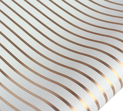roll wrap - 5m thin stripe - creme/gold - pack