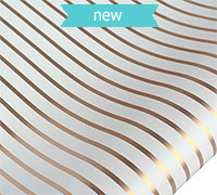 roll wrap - 5m thin stripe - creme/gold - pack