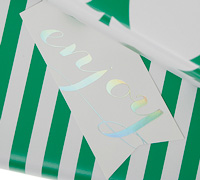 gift tag - enjoy - unicorn foil